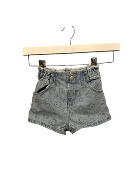 ⭐️ 5/$30 Zara Kids Smiley Denim Shorts size 18-24M
